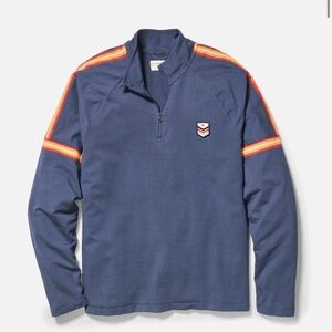 Marine Layer Archive 1/4 Zip Pullover Mens Size XXL Blue Stripe Very Soft NWT